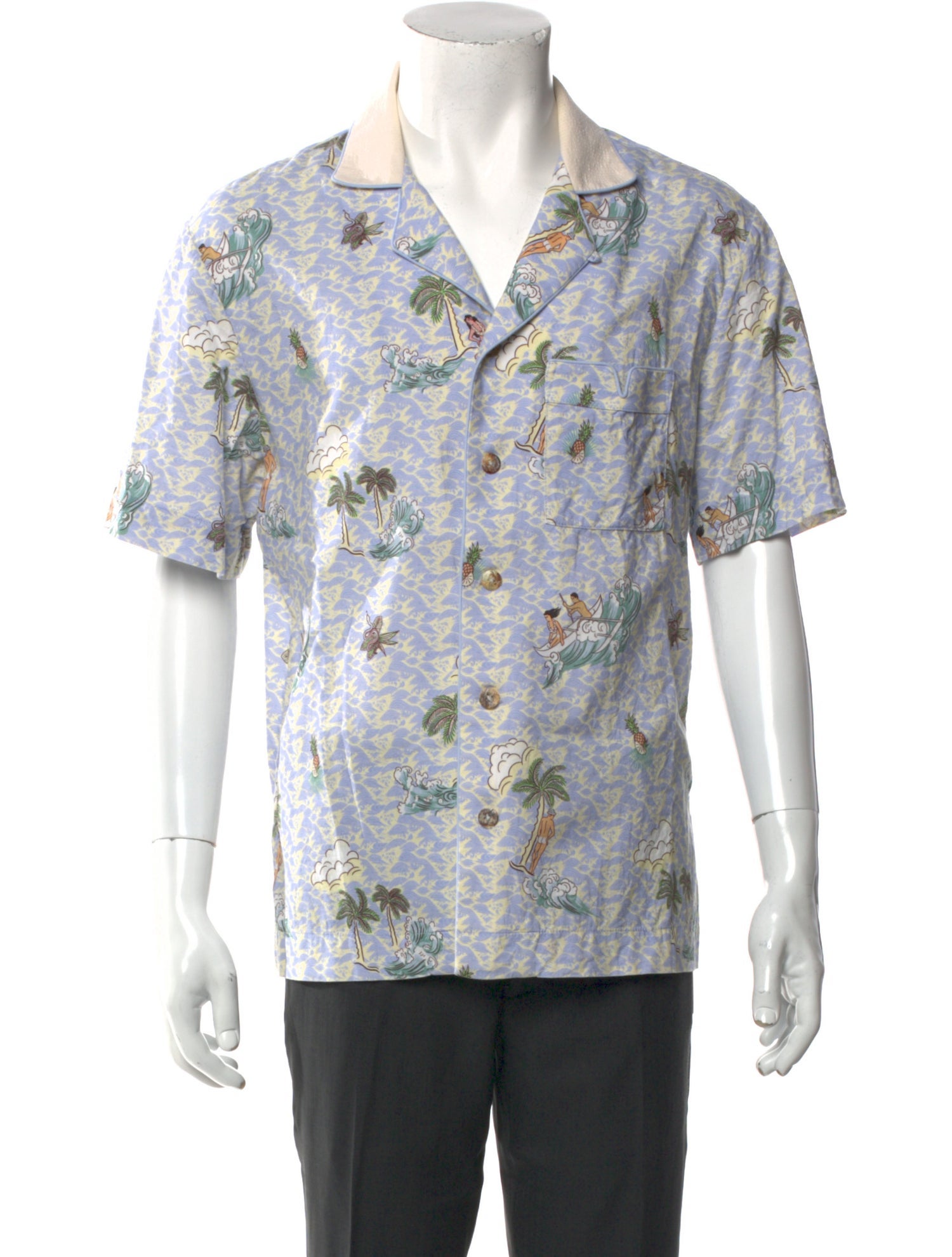 Tombolo Floral Print Short Sleeve Shirt