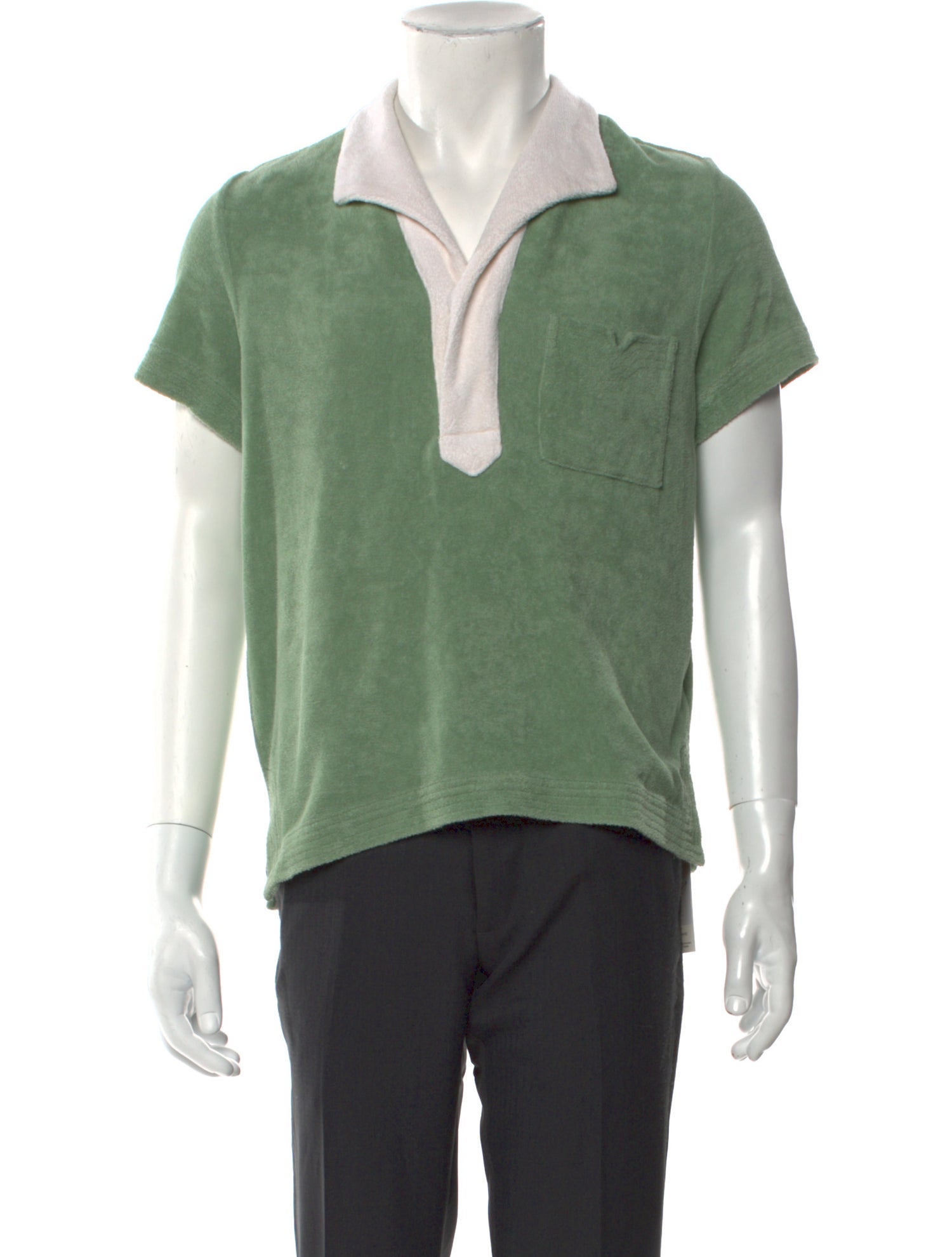 Tombolo Collar Short Sleeve Polo Shirt