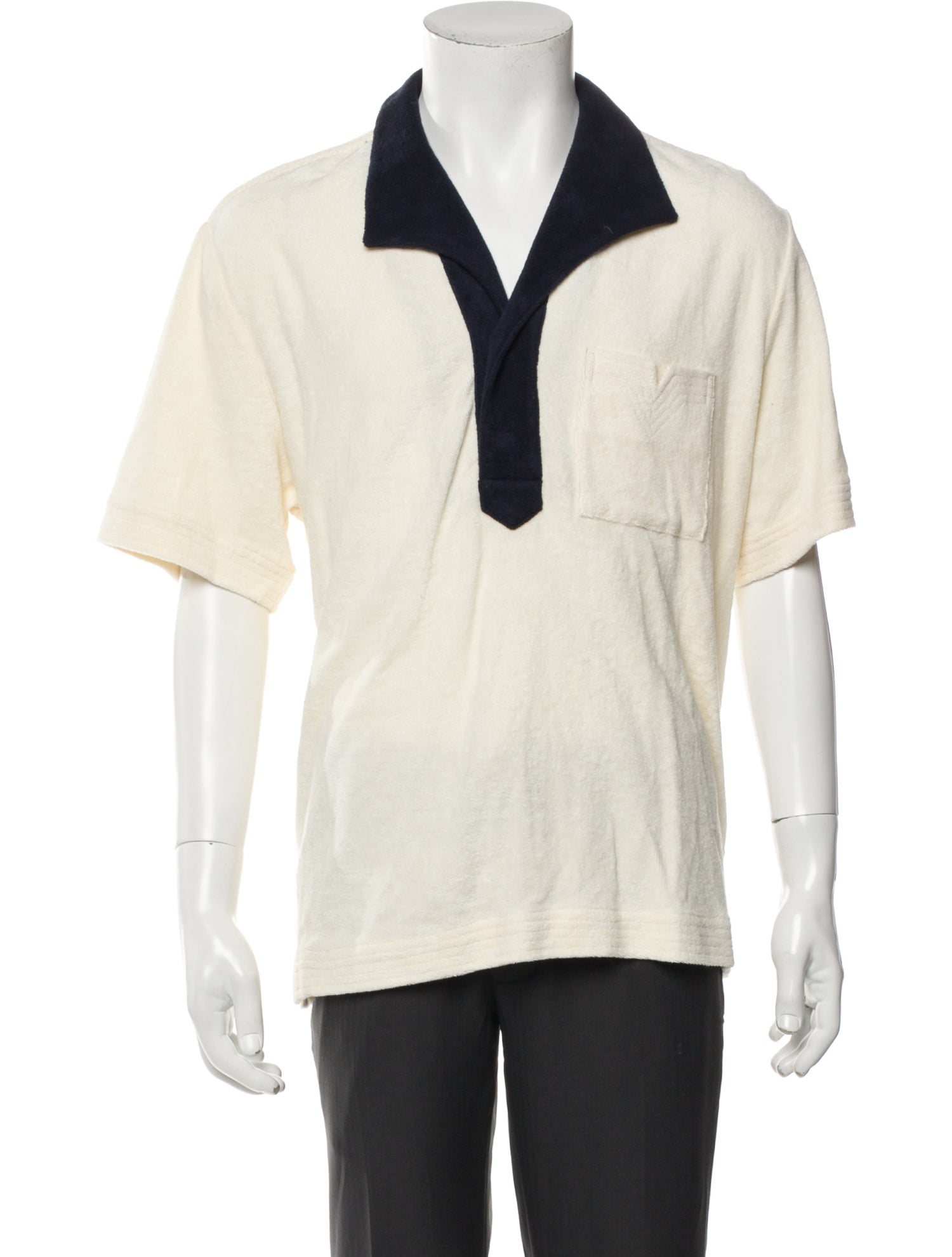 Tombolo Colorblock Pattern Short Sleeve Shirt