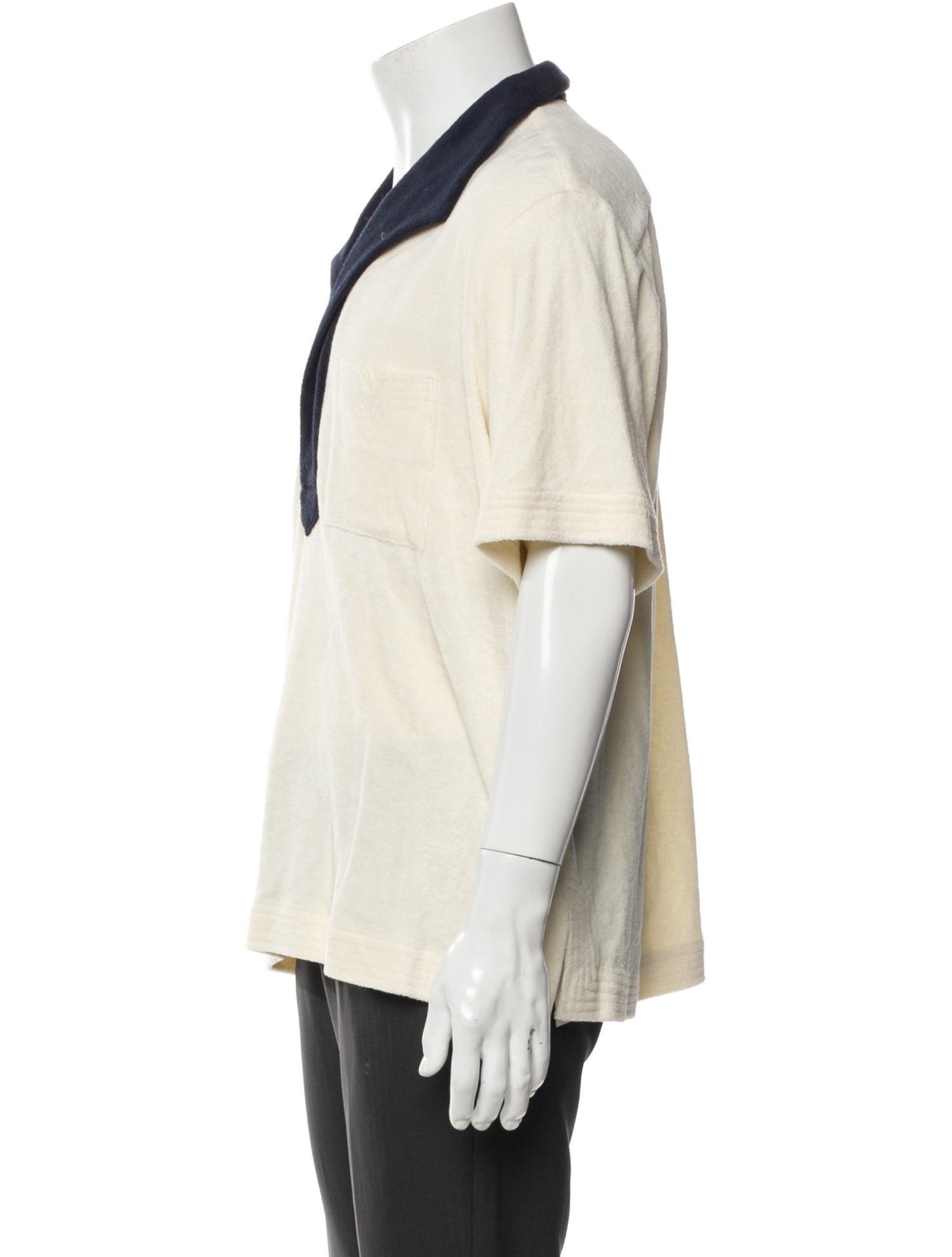 Tombolo Colorblock Pattern Short Sleeve Shirt