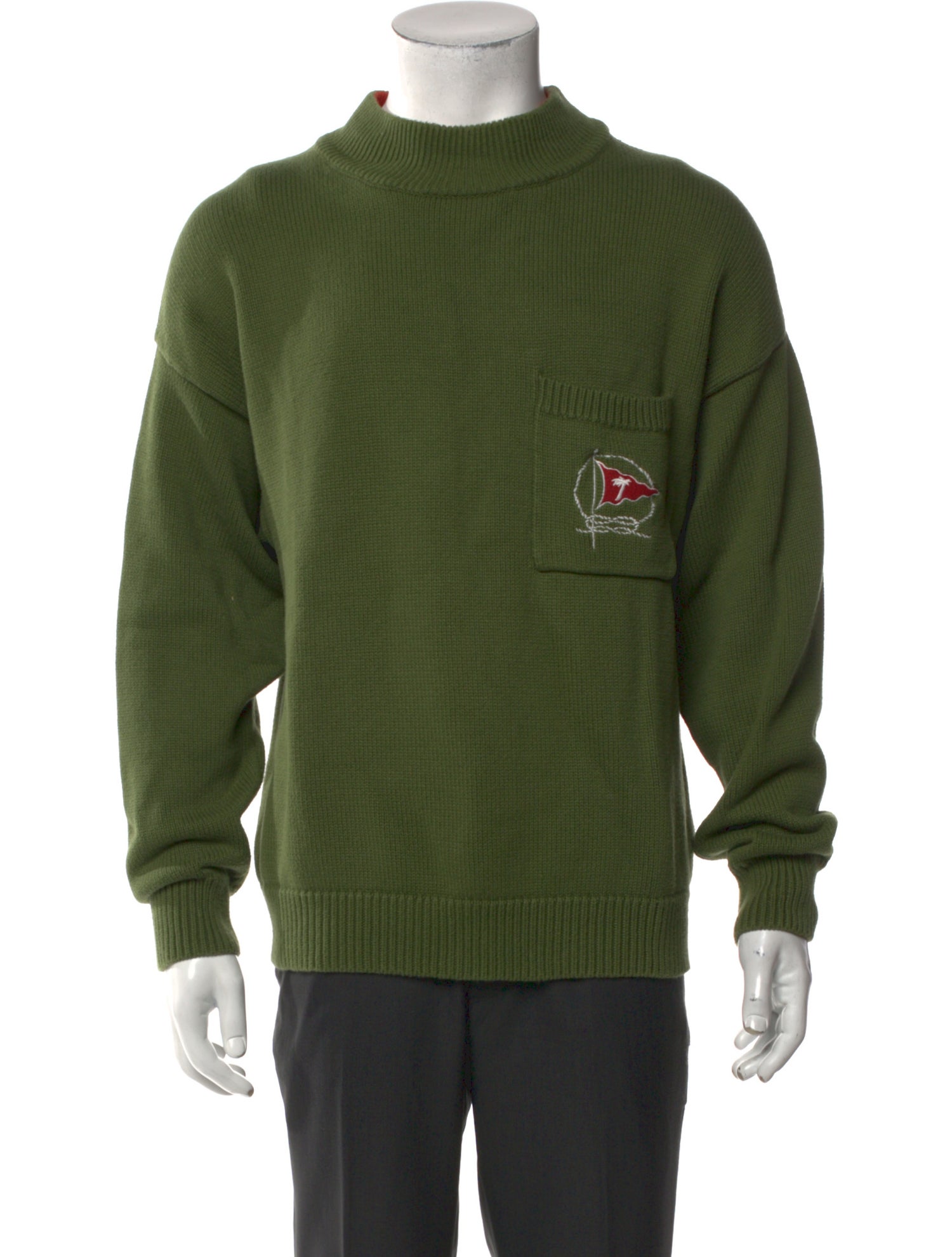 Tombolo Patterned Crew Neck Pullover