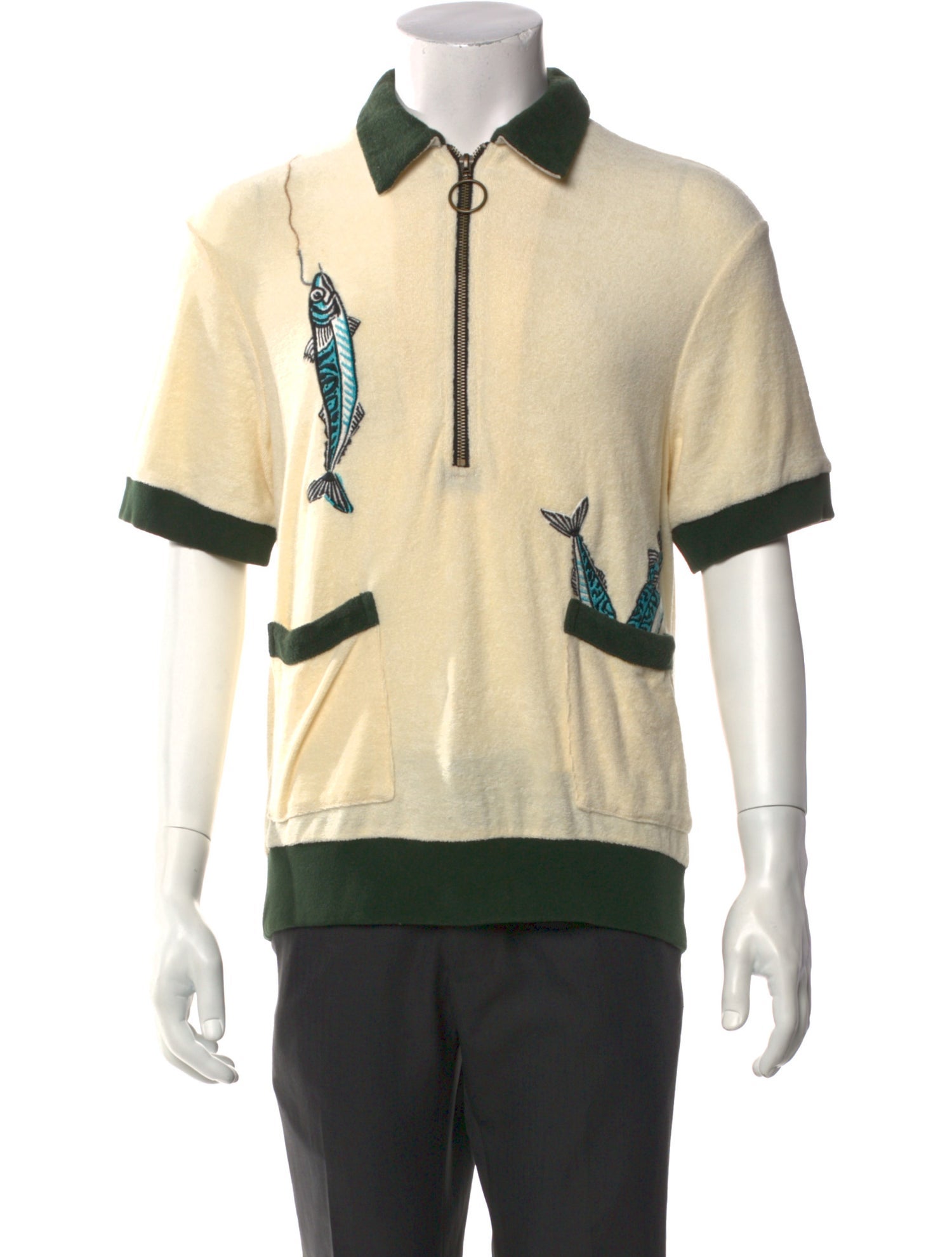 Tombolo Graphic Print Collar Polo Shirt