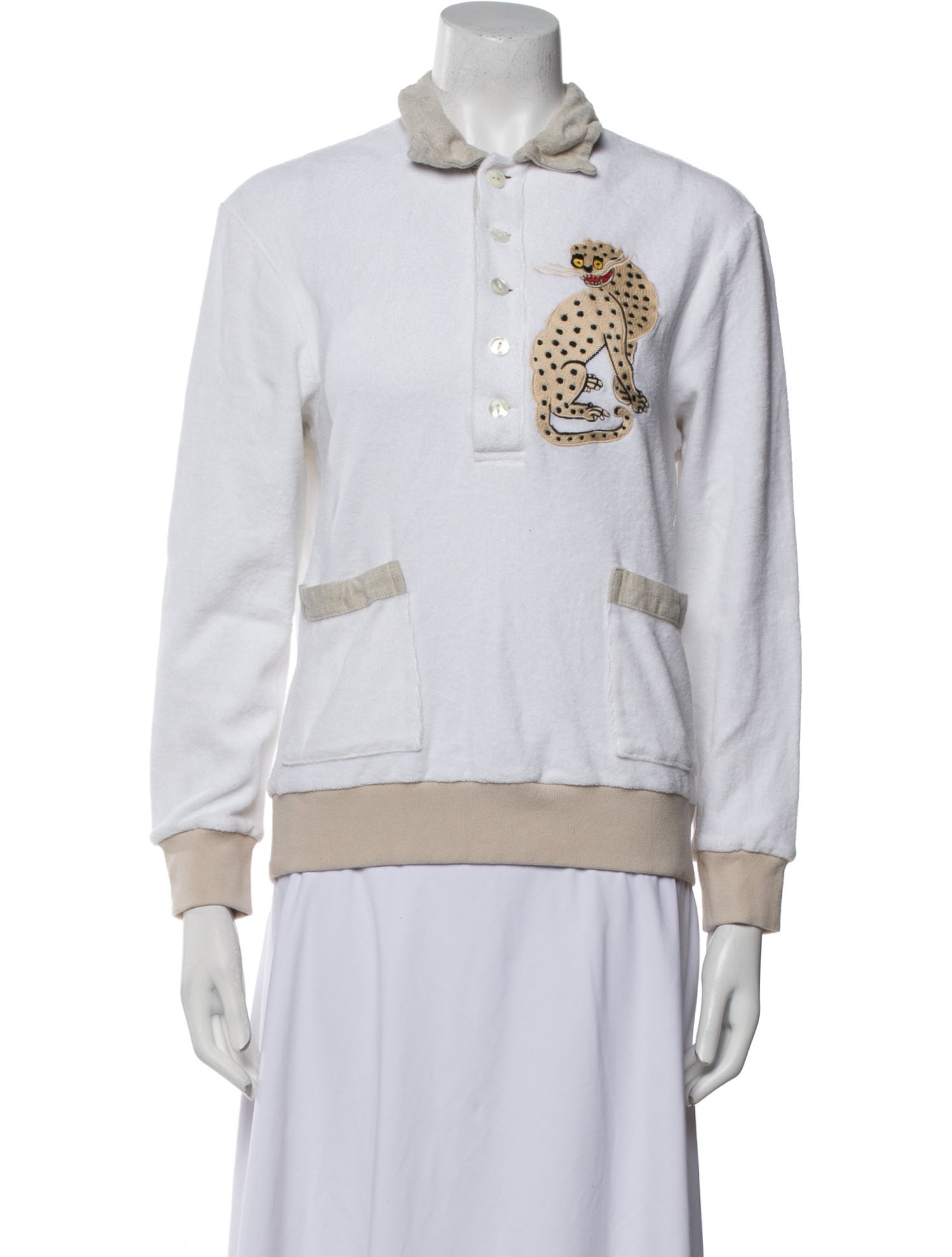 Tombolo Graphic Print Mock Neck Sweatshirt