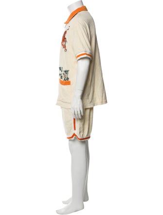 Tombolo Graphic Print Embroidered Accent Lounge Set