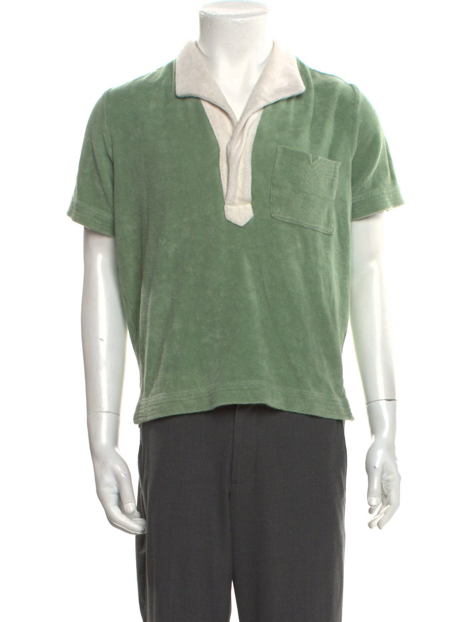 Tombolo Collar Short Sleeve Polo Shirt