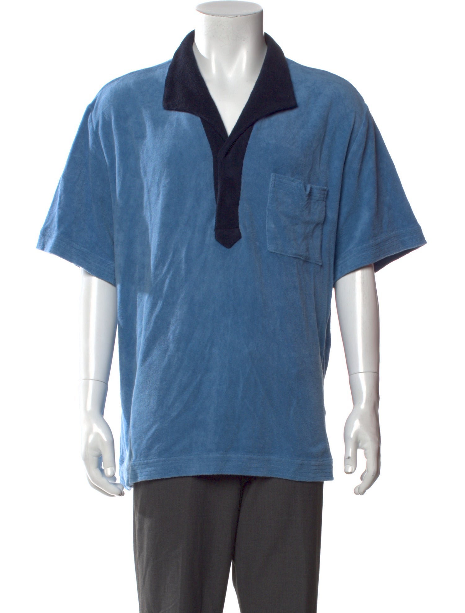 Tombolo Collar Short Sleeve Polo Shirt