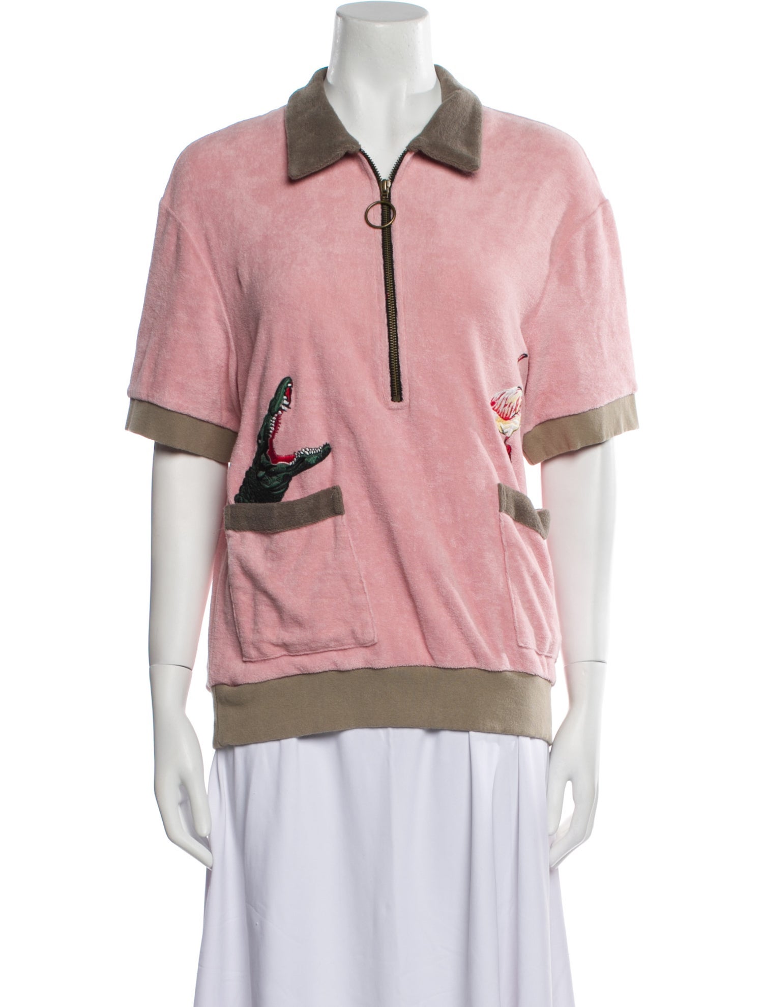 Tombolo Colorblock Pattern Short Sleeve Polo