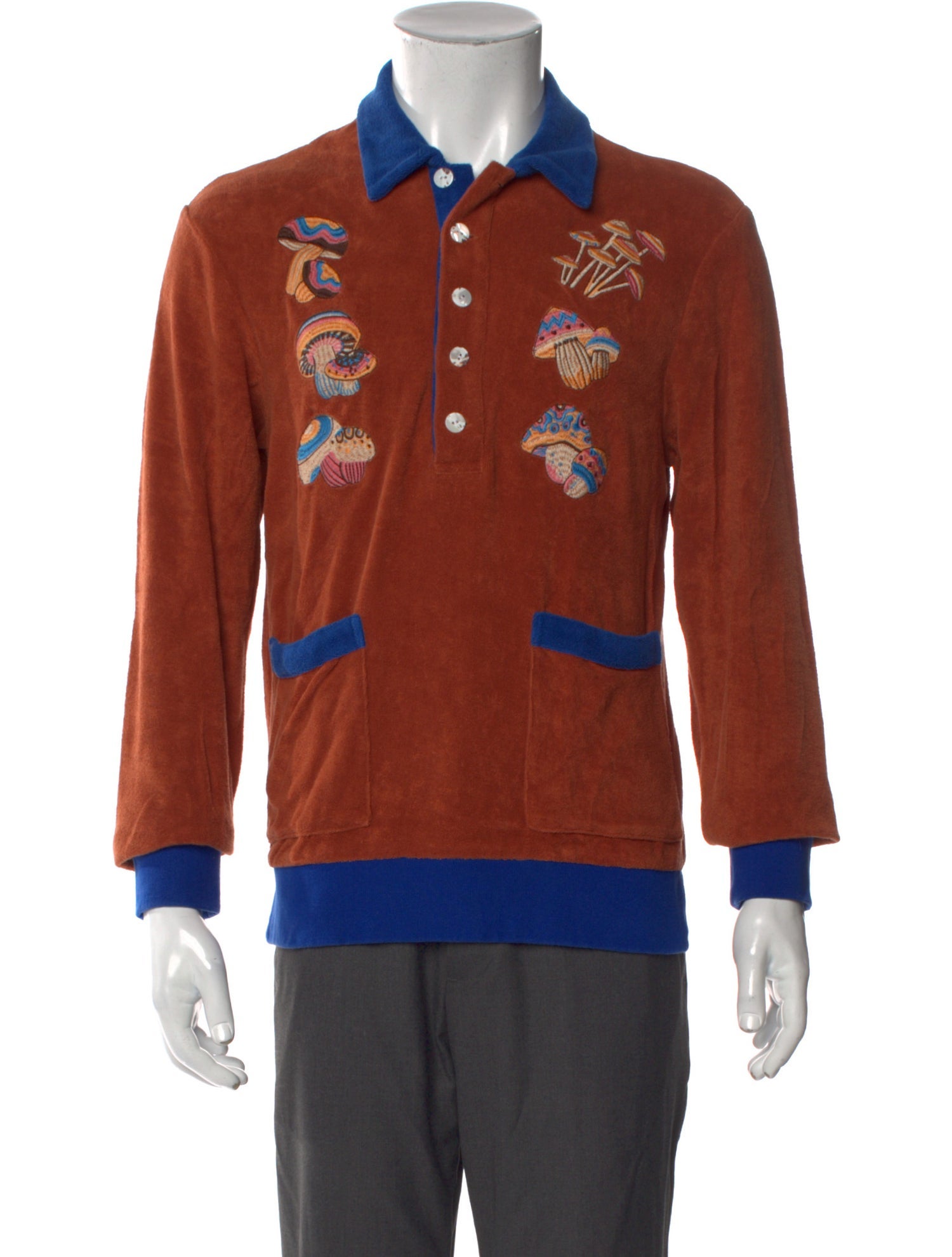 Tombolo Printed V-Neck Polo Shirt