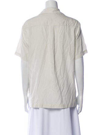 Tombolo Graphic Print V-Neck Button-Up Top