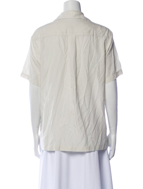 Tombolo Graphic Print V-Neck Button-Up Top