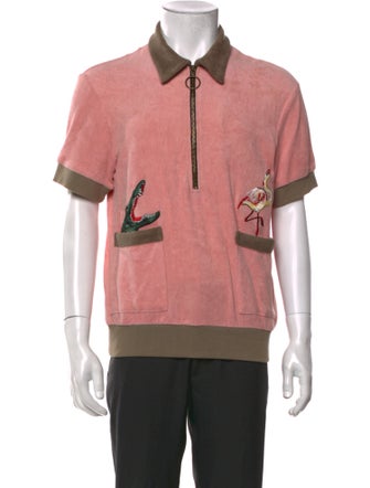 Tombolo Graphic Print Collar Polo Shirt