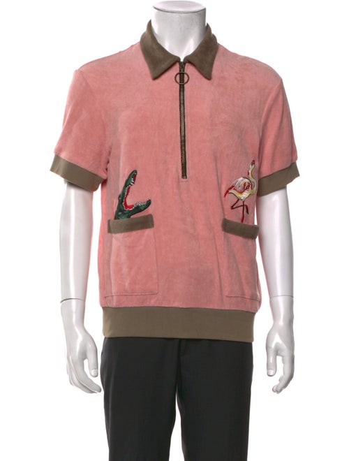 Tombolo Graphic Print Collar Polo Shirt