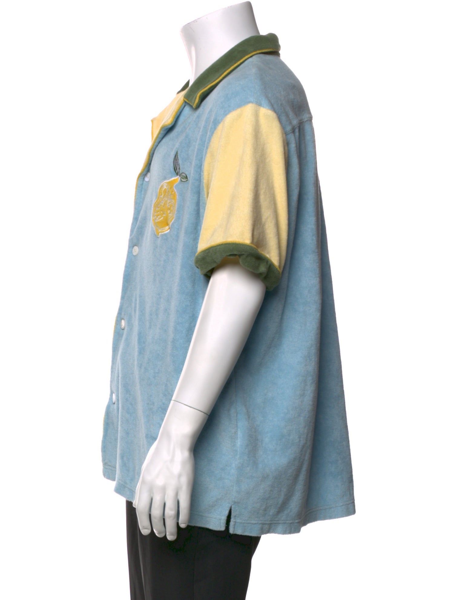 Tombolo Colorblock Pattern Short Sleeve Shirt