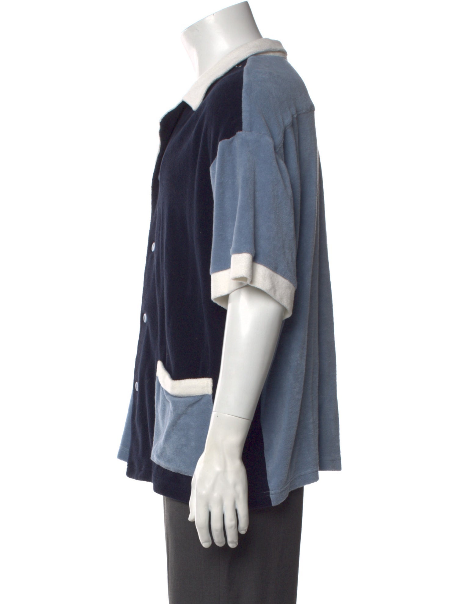 Tombolo Colorblock Pattern Long Sleeve Shirt