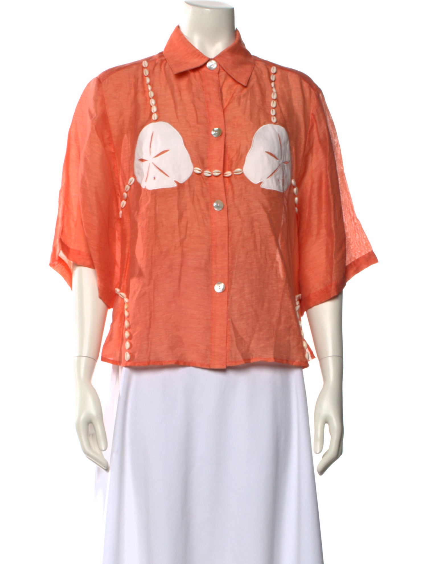 Tombolo Three-Quarter Sleeve Button-Up Top w/ Tags