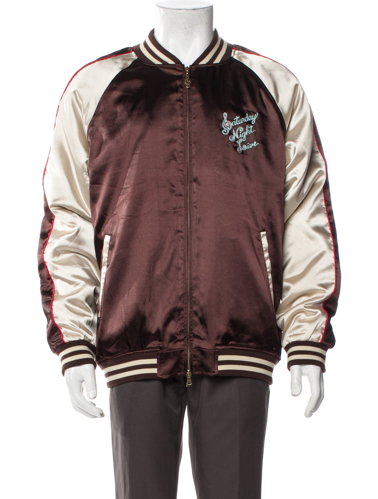 Tombolo Striped Bomber Jacket