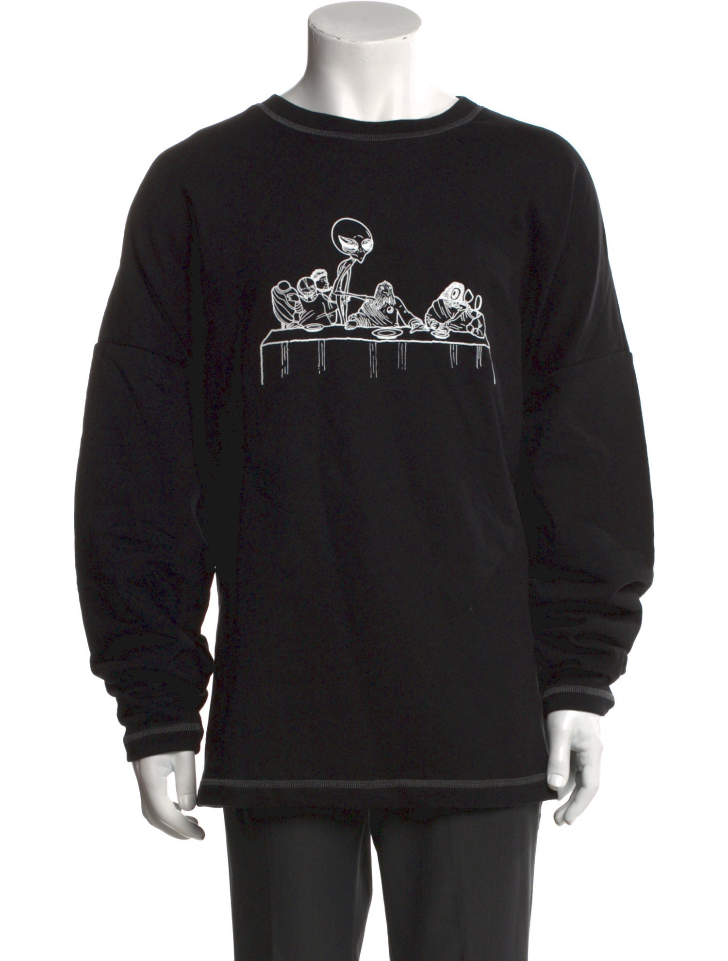 Tom Rebl Graphic Print Crew Neck Pullover