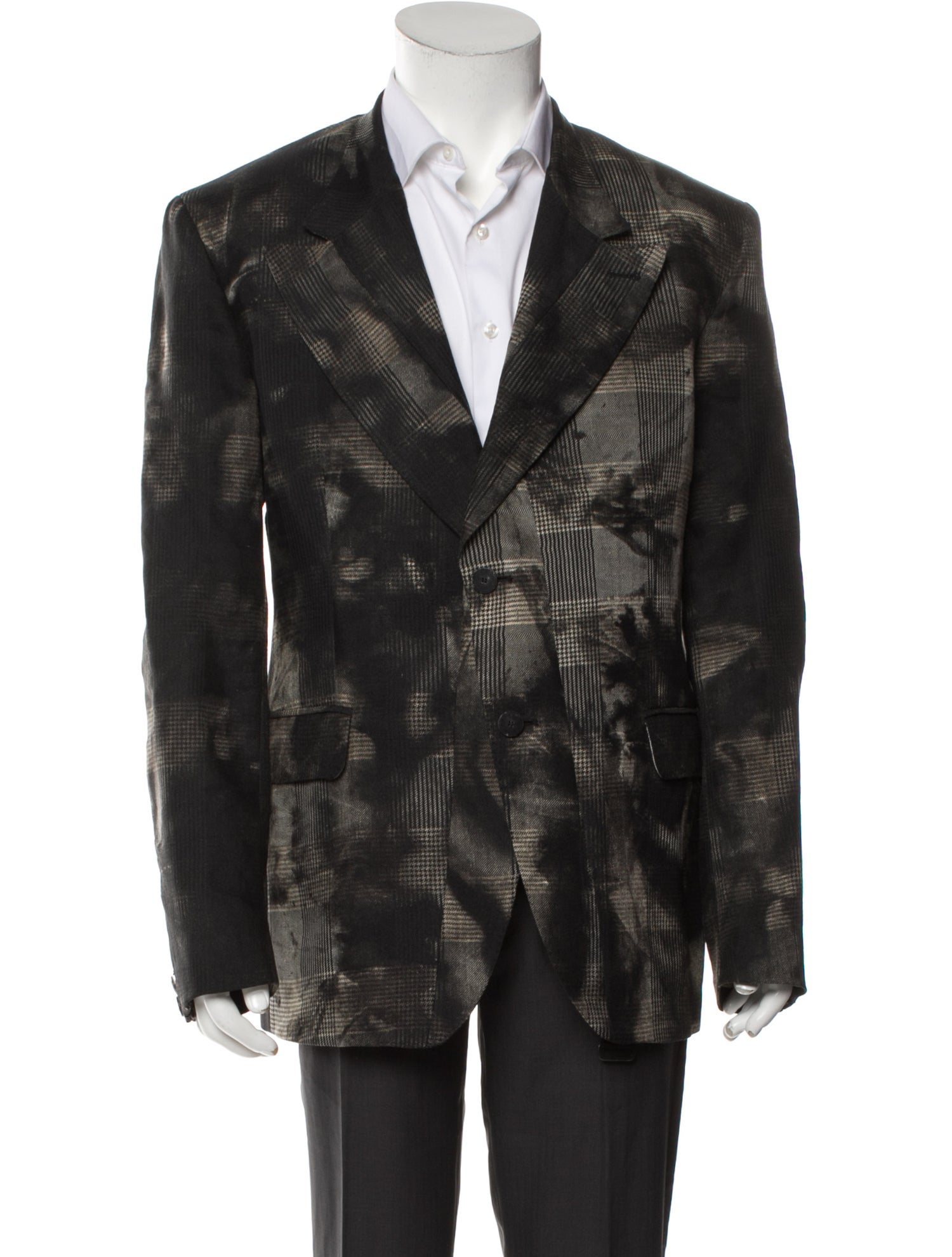 Tom Rebl Plaid Print Blazer