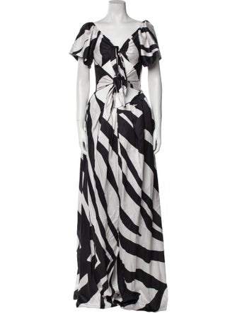 Tongoro Striped V-Neck Jumpsuit