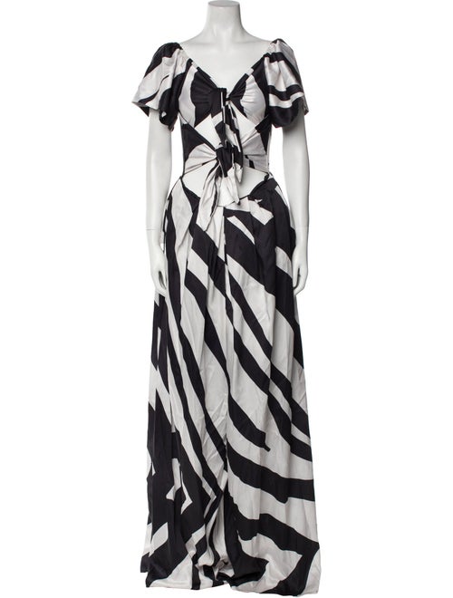 Tongoro Striped V-Neck Jumpsuit
