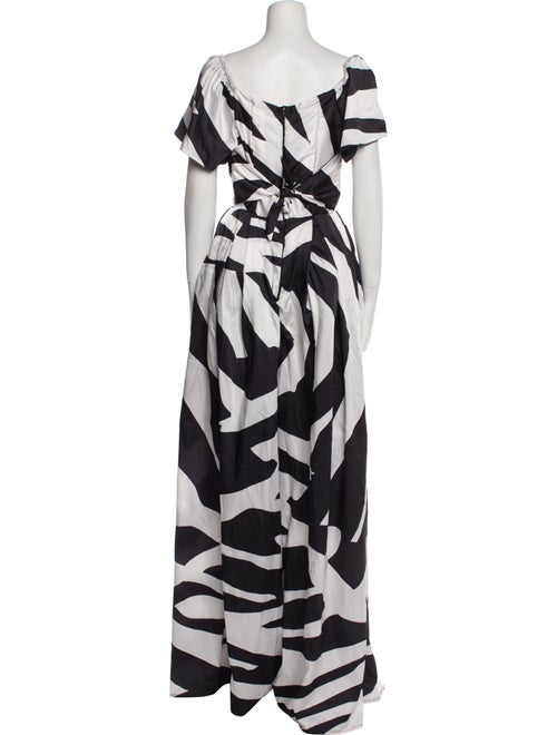 Tongoro Striped Plunge Neckline Jumpsuit