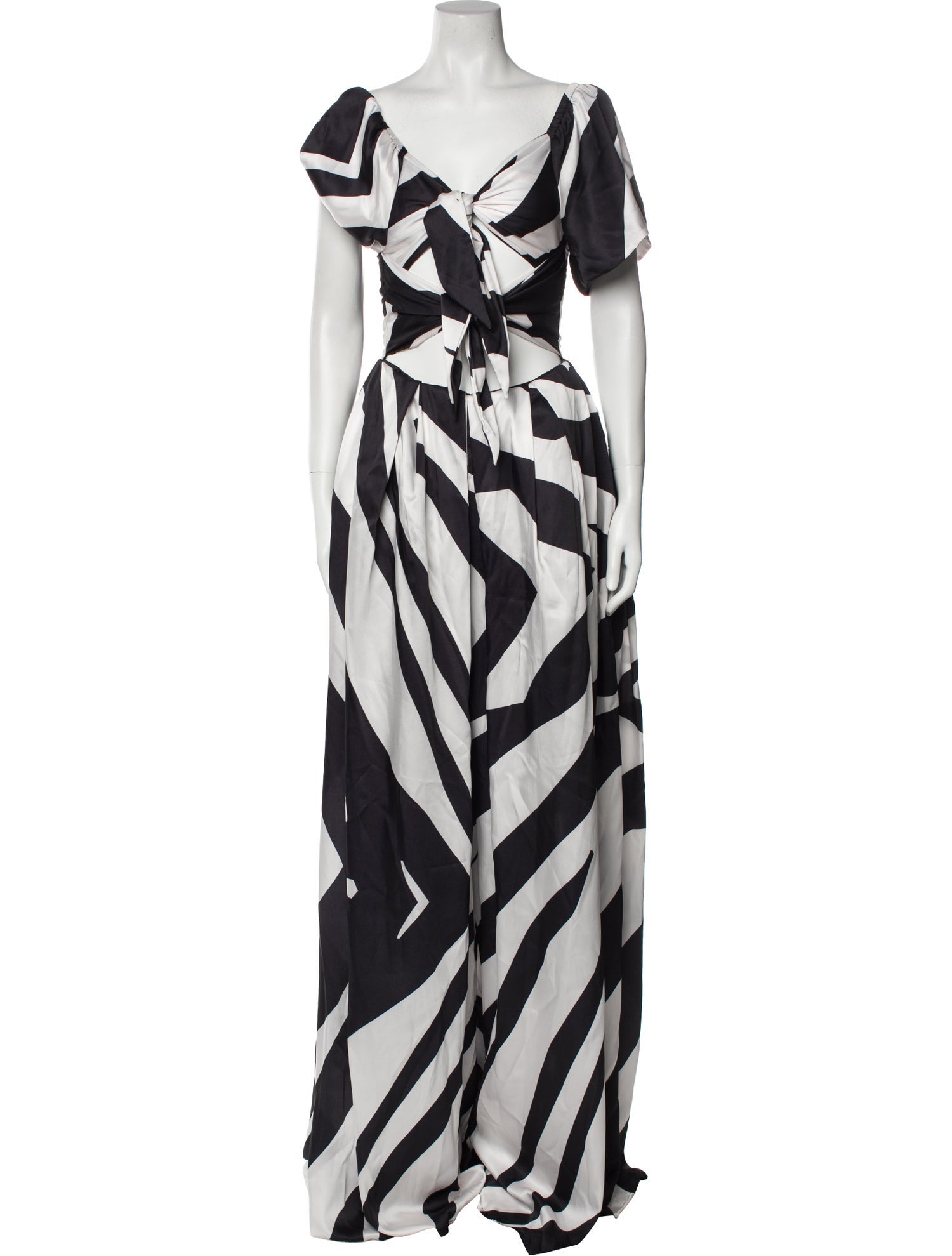 Tongoro Striped V-Neck Jumpsuit