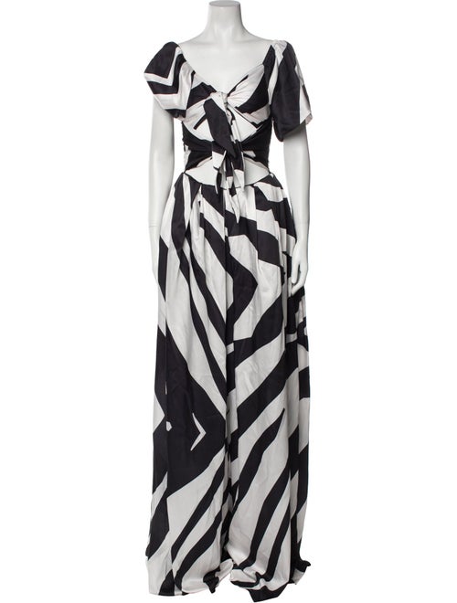 Tongoro Striped V-Neck Jumpsuit
