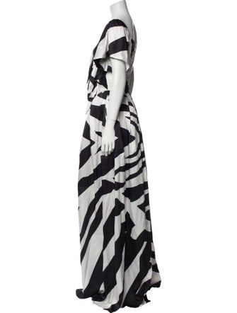 Tongoro Striped V-Neck Jumpsuit