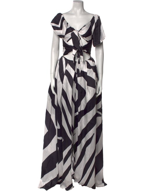 Tongoro Striped V-Neck Jumpsuit