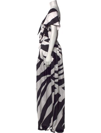 Tongoro Striped V-Neck Jumpsuit