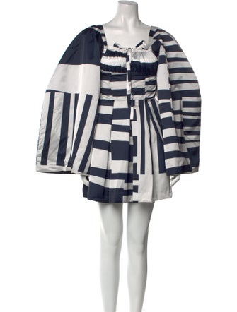 Tongoro Striped Square Neckline Romper