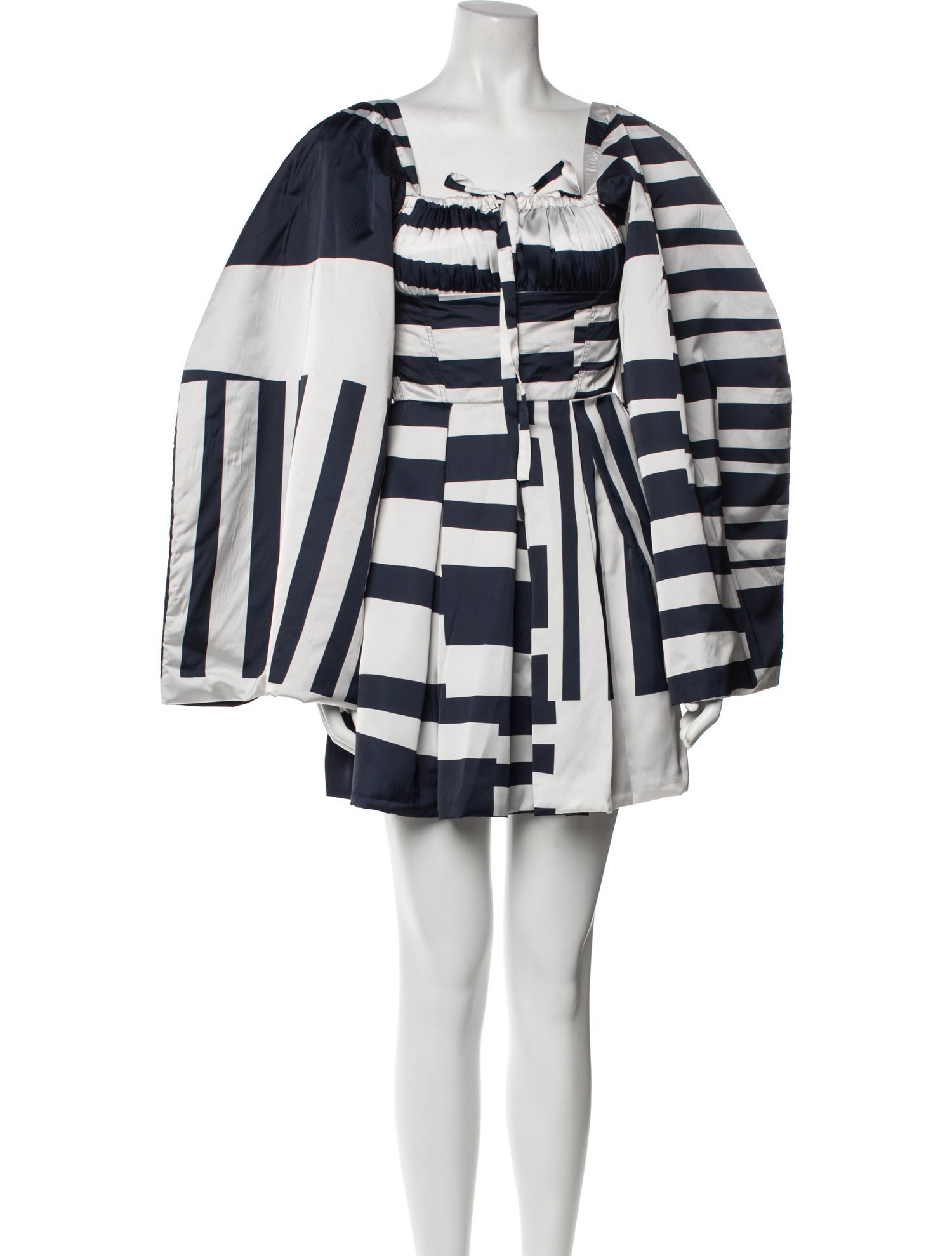 Tongoro Striped Square Neckline Romper