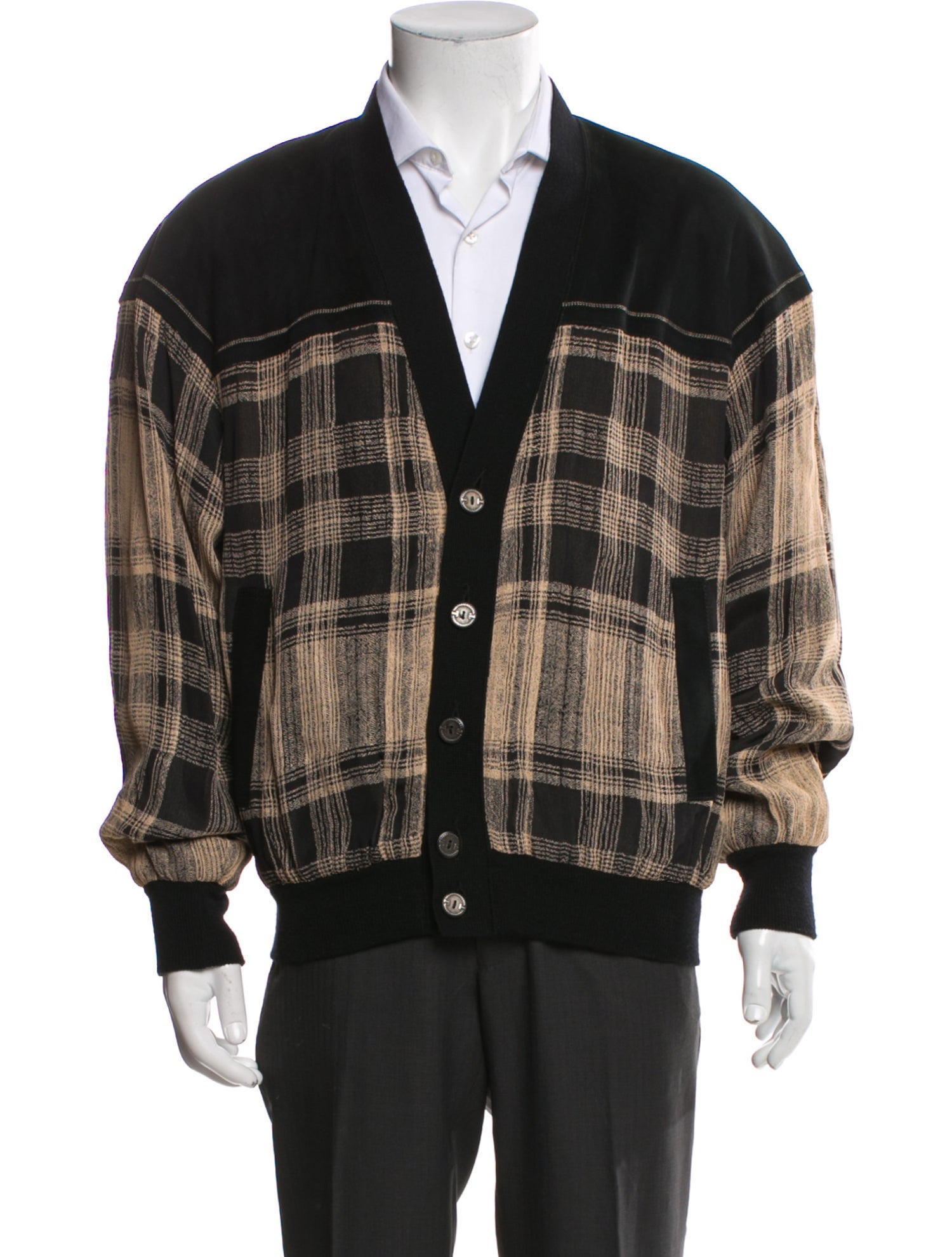 Torras Plaid Print Bomber Jacket
