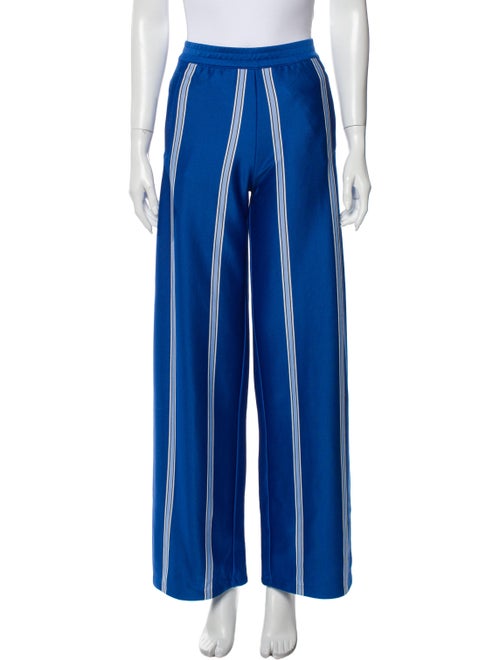 Tory Sport Striped Wide Leg Pants Blue
