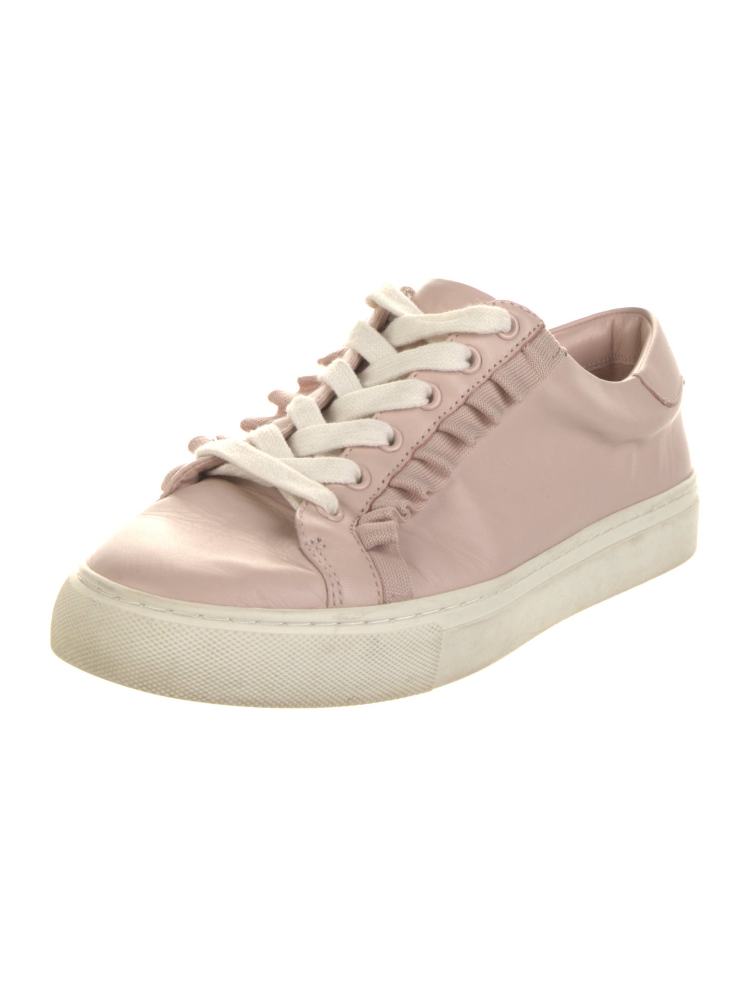 Tory Sport Leather Ruffle Embellishment Sneakers