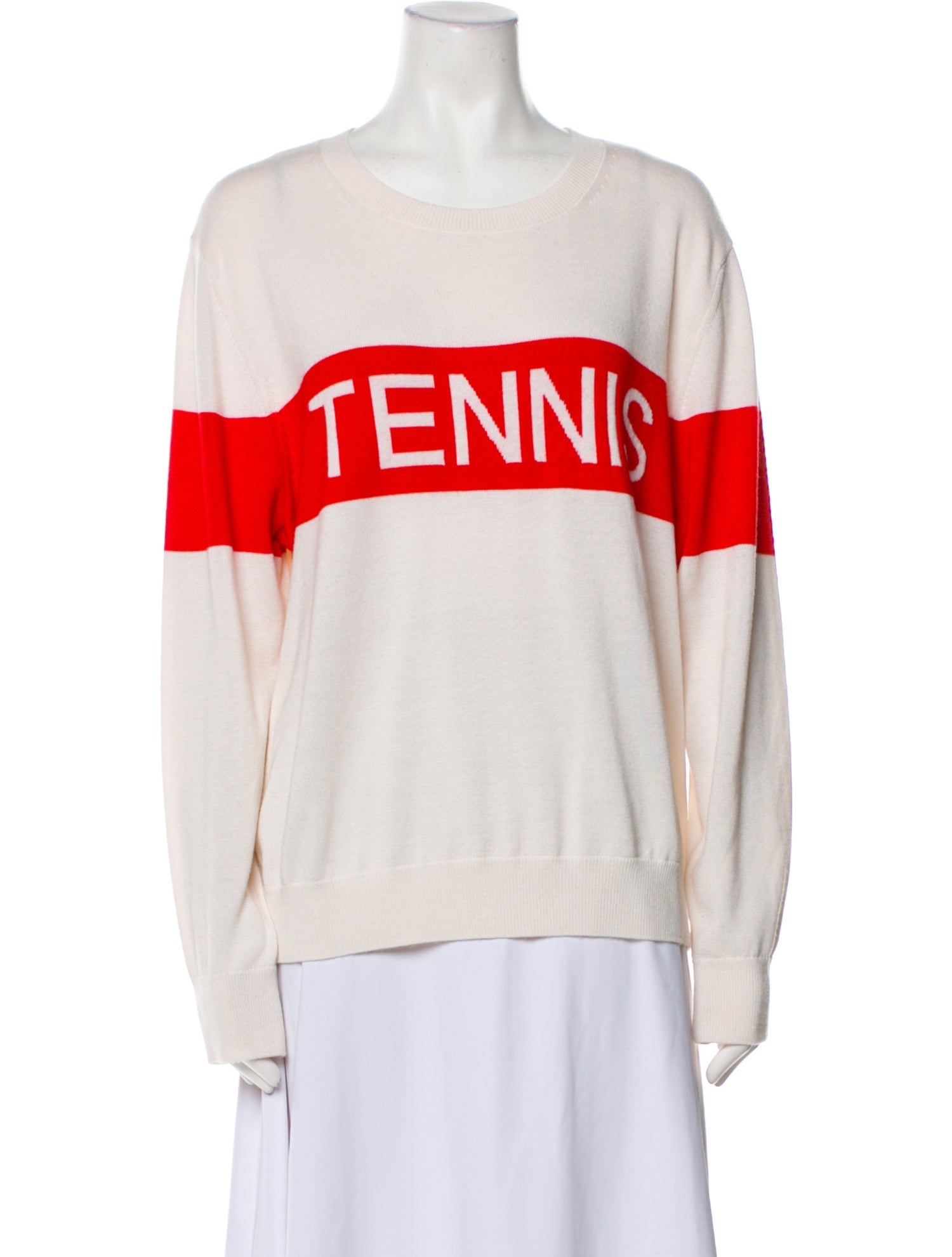 Tory Sport Graphic Print Scoop Neck Sweater