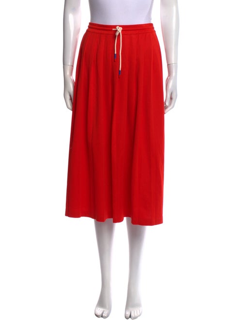 Tory Sport Pleated Accents Knee-Length Skirt