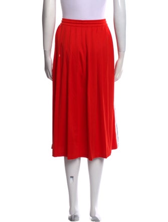 Tory Sport Pleated Accents Knee-Length Skirt
