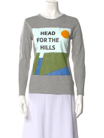 Tory Sport Tops Graphic Print Crew Neck Sweatshirt S