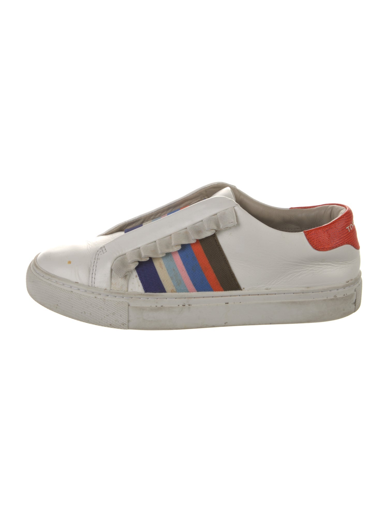 Tory Sport Leather Striped Sneakers