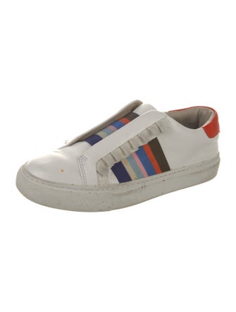 Tory Sport Leather Striped Sneakers