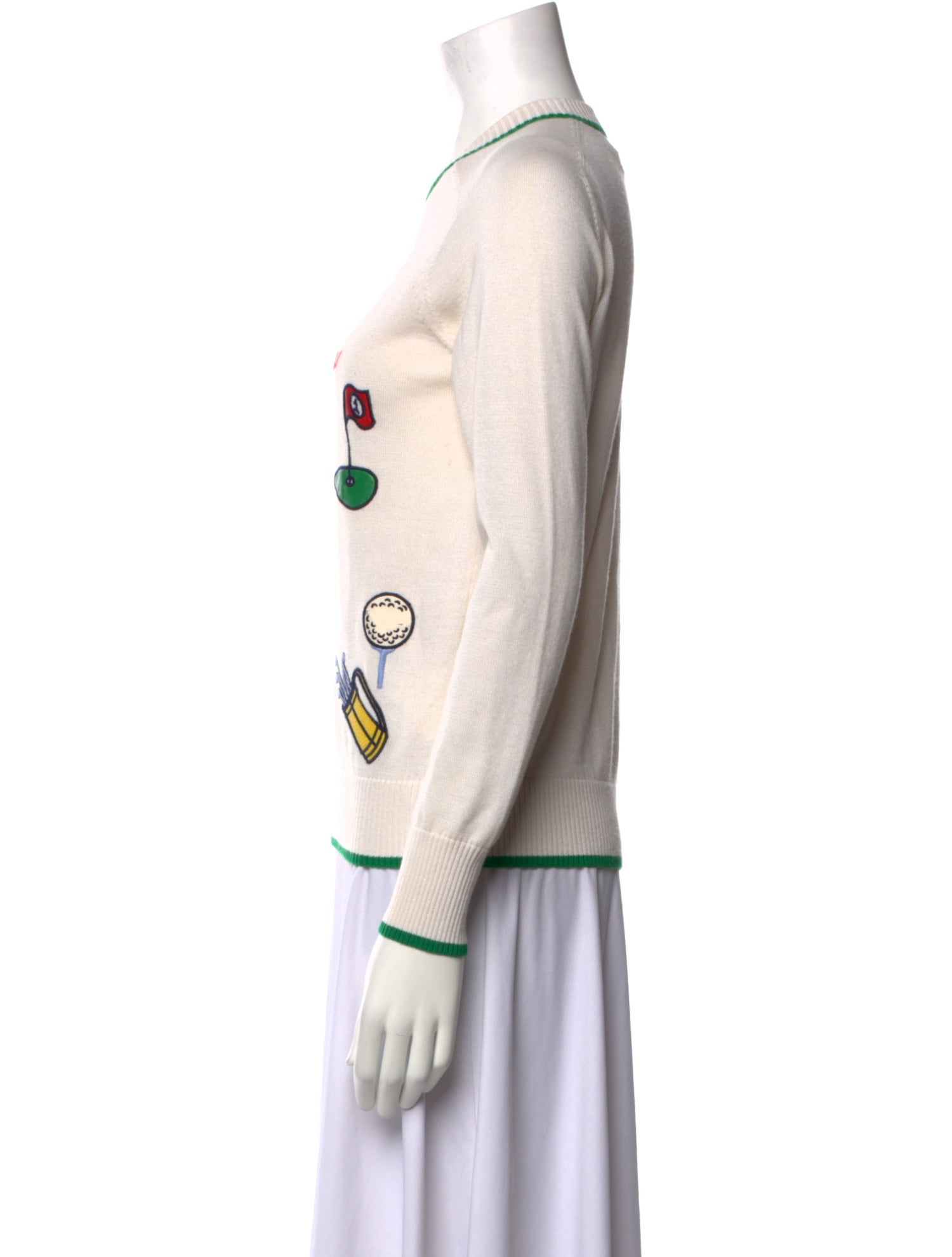 Tory Sport Cashmere Graphic Print Sweater