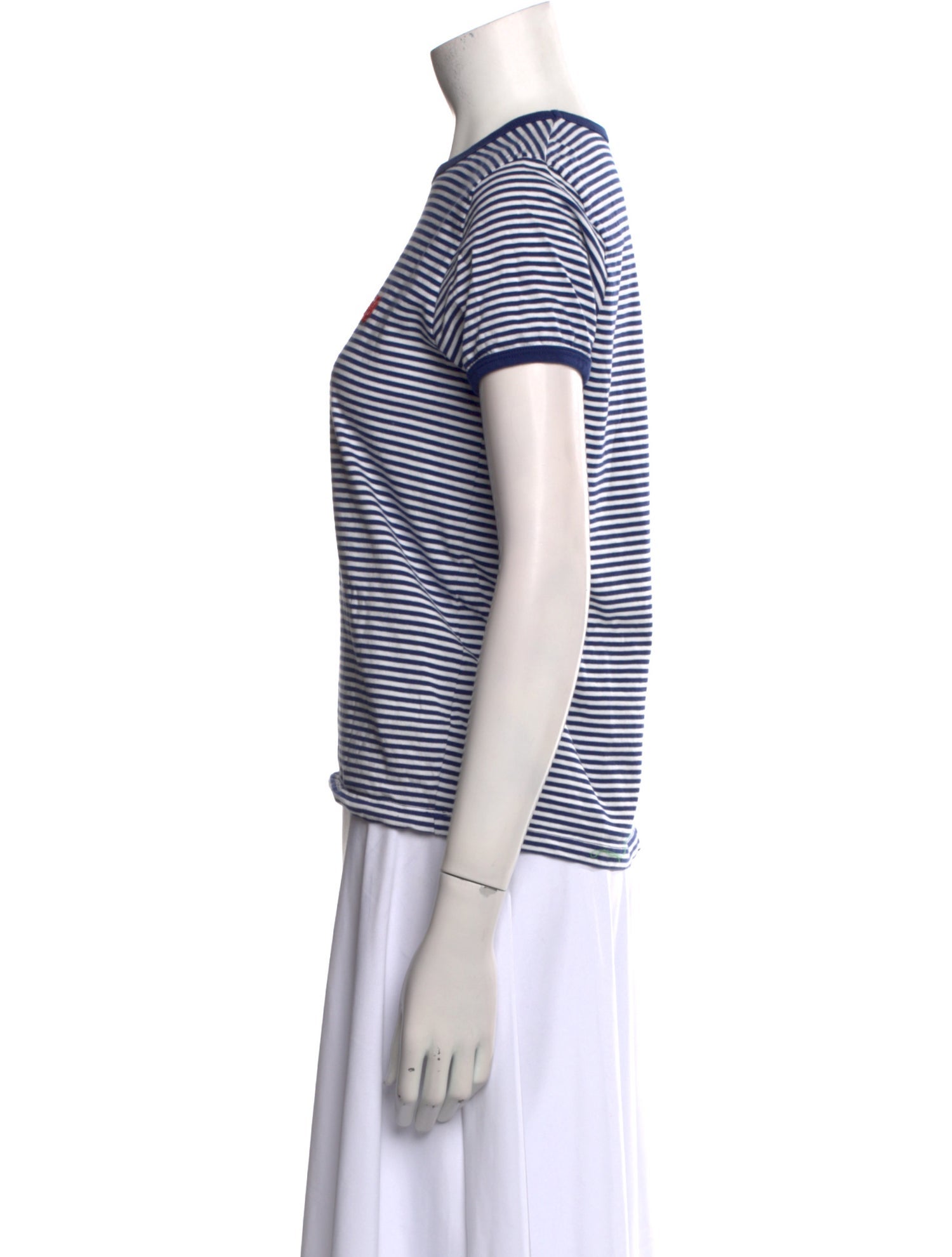 Tory Sport Striped Crew Neck T-Shirt
