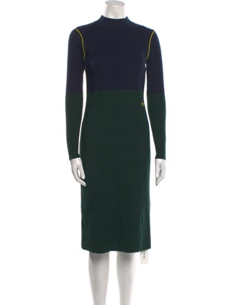 Tory Sport Mock Neck Midi Length Dress