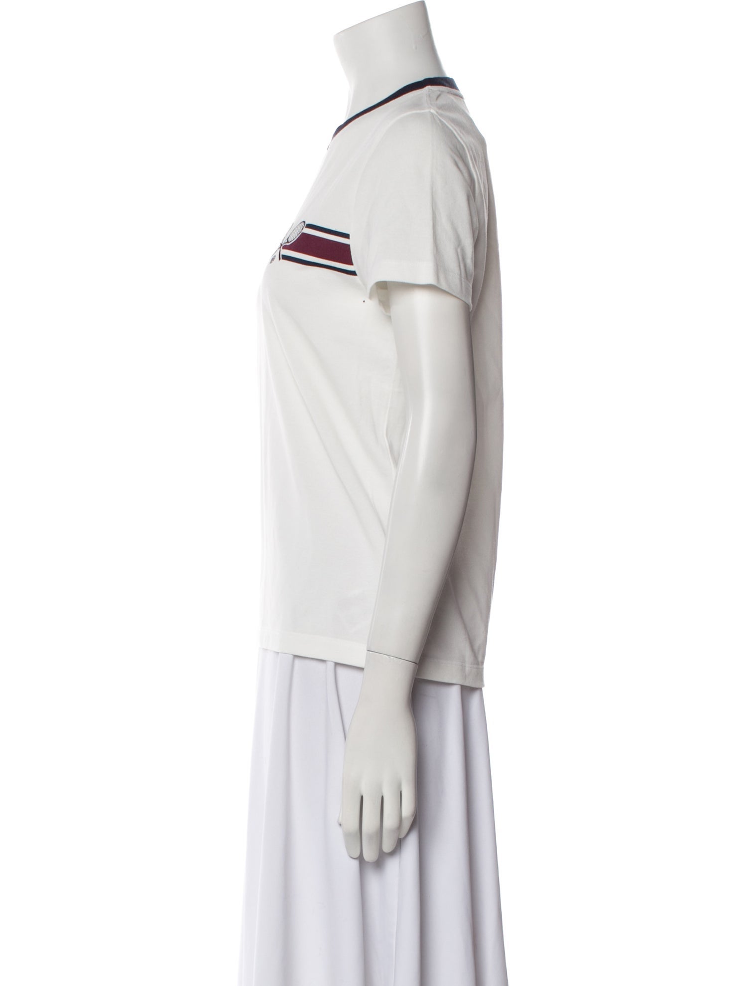 Tory Sport Striped Crew Neck T-Shirt