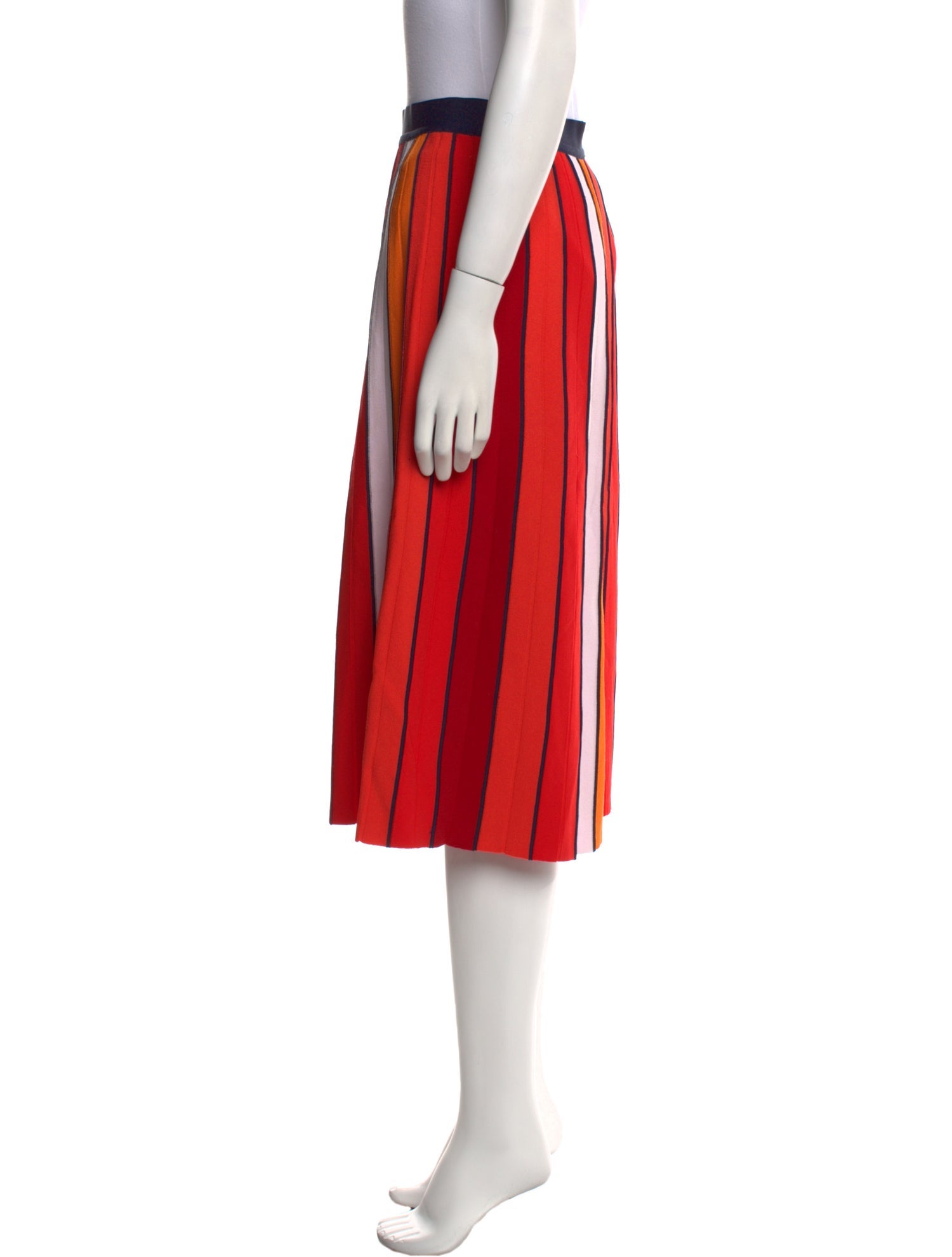 Tory Sport Striped Knee-Length Skirt