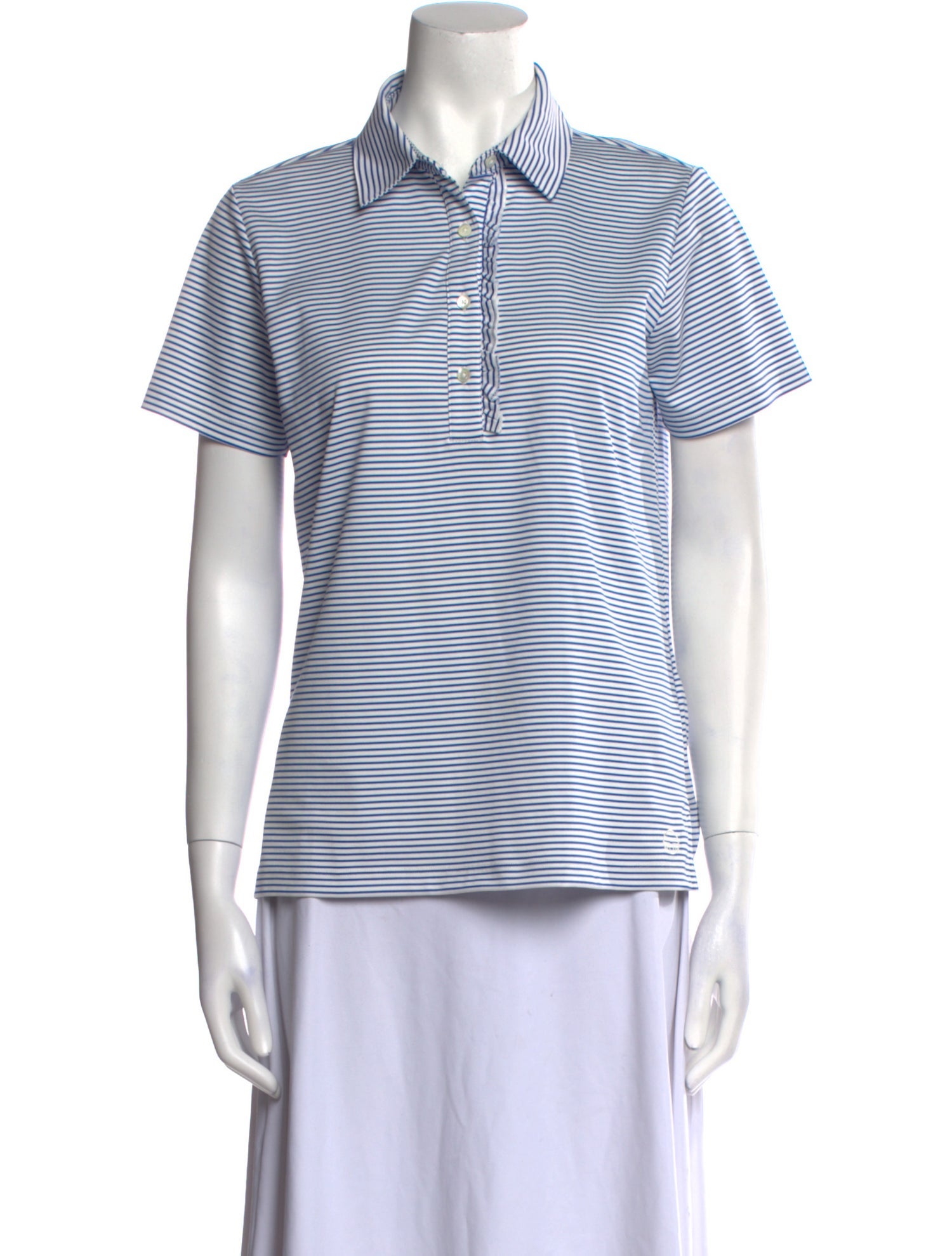 Tory Sport Striped Short Sleeve Polo
