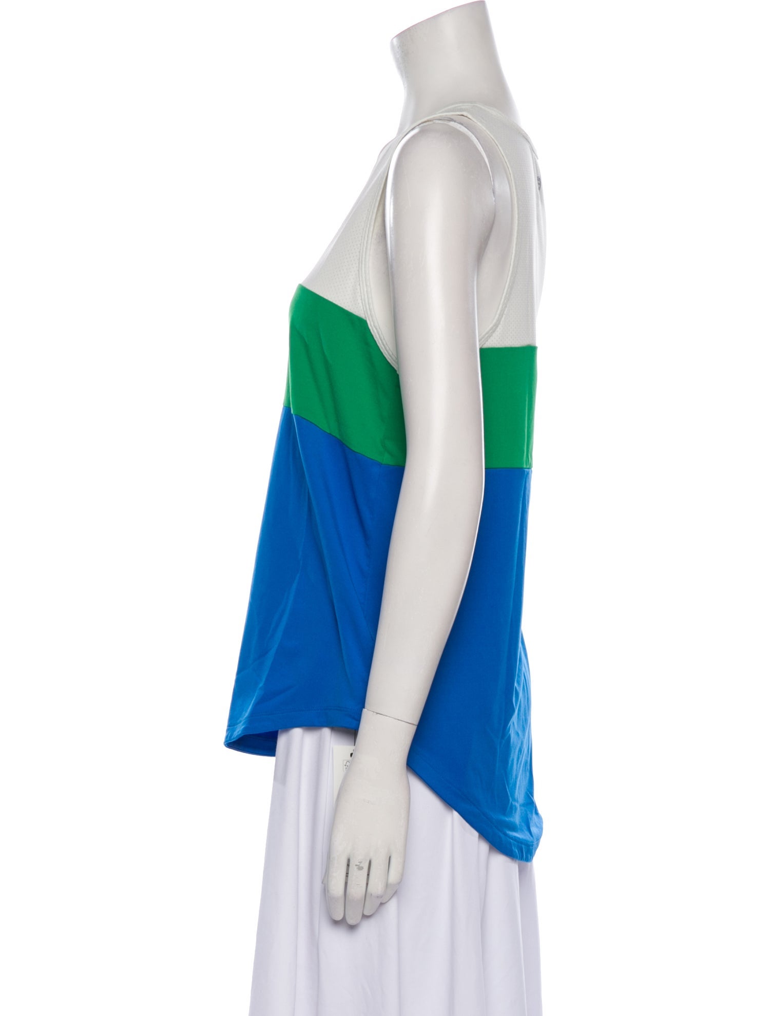 Tory Sport Colorblock Pattern Crew Neck Top
