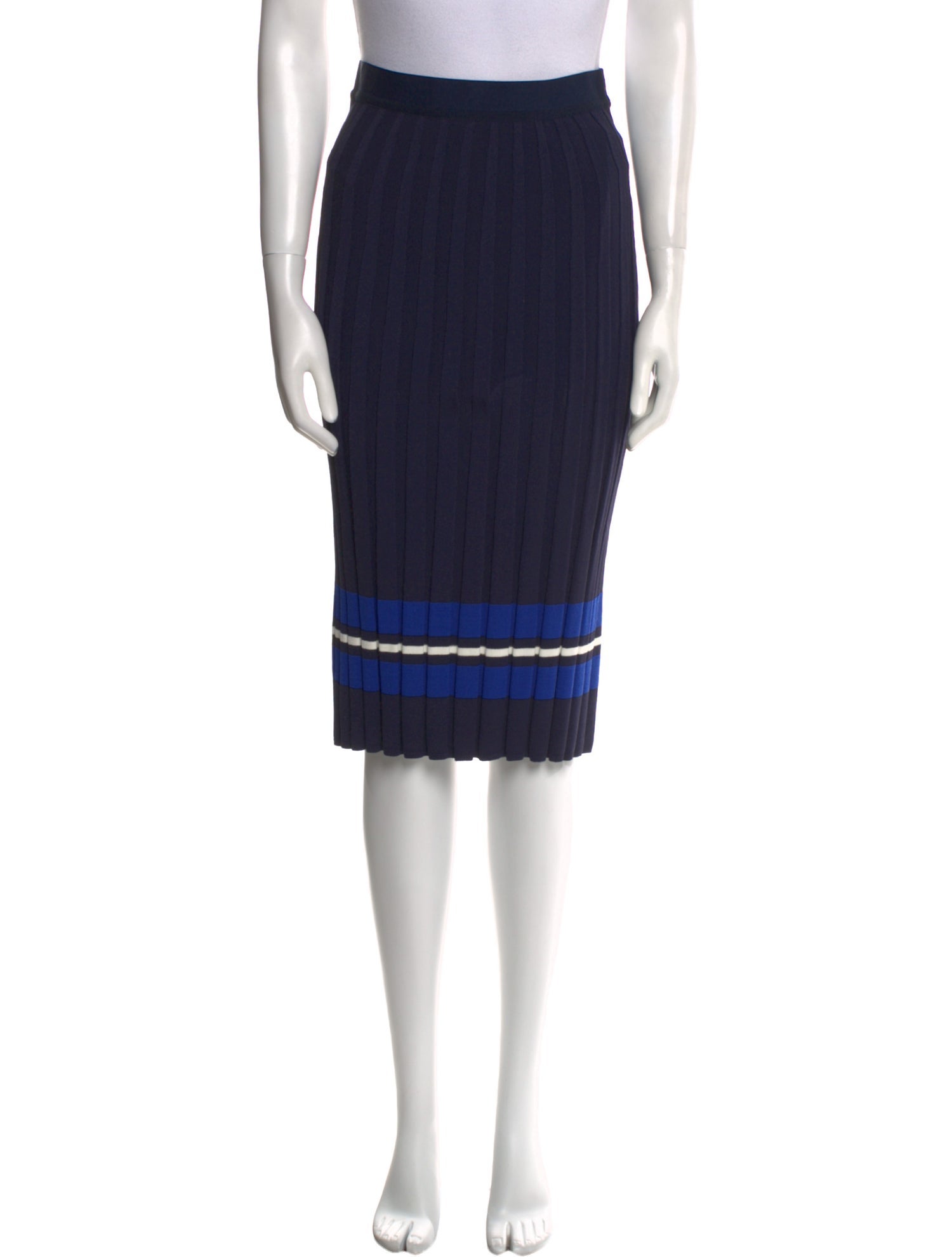 Tory Sport Striped Knee-Length Skirt