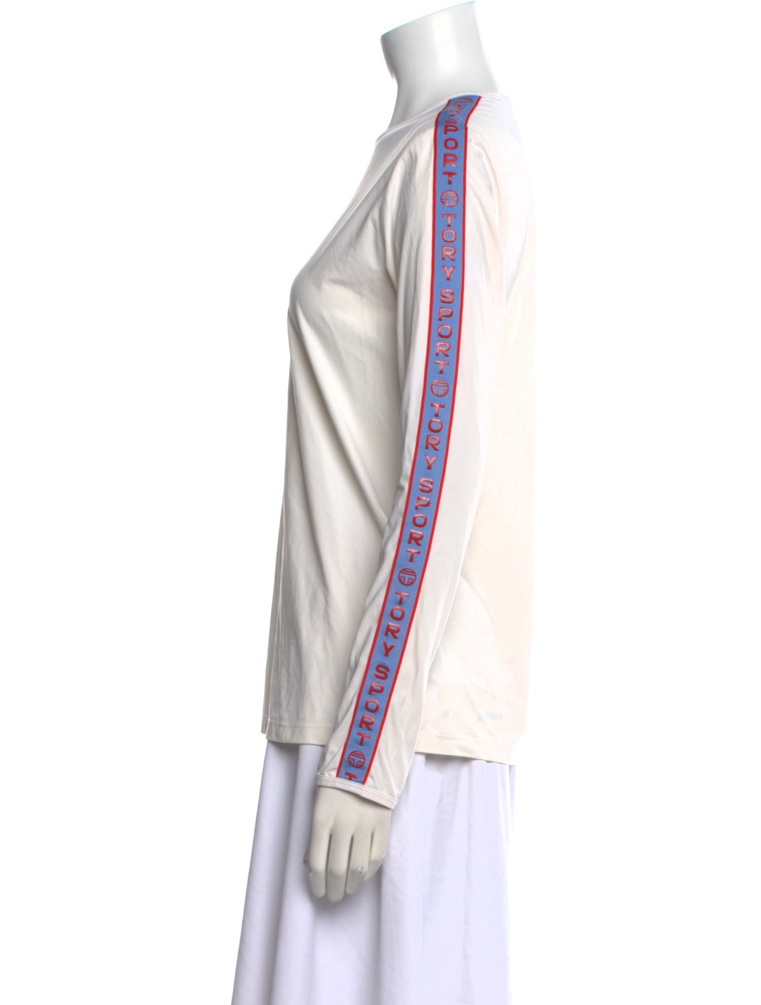Tory Sport Crew Neck Long Sleeve Top